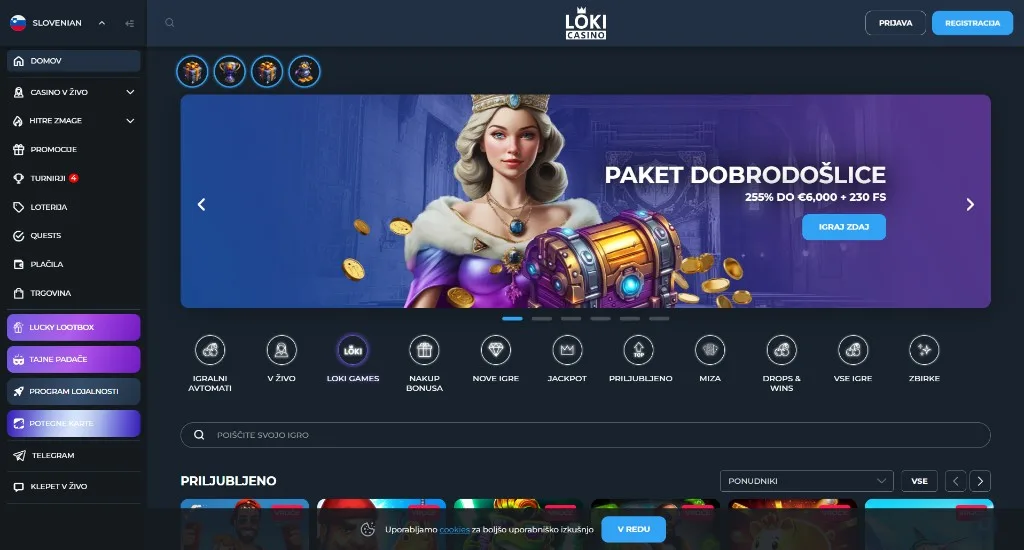 Loki — namizni prikaz lobbyja